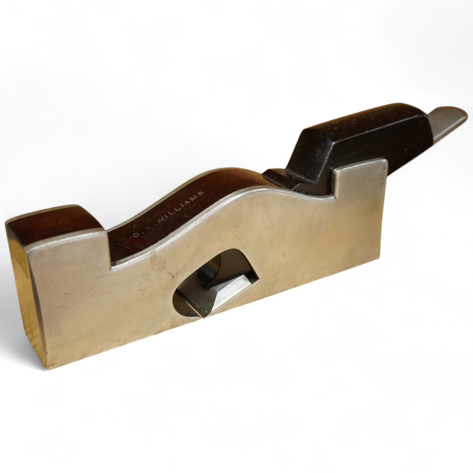 A Norris steel No.7 shoulder plane with rosewood infill and wedge, 1 1/2”, stamped Norris, London to the plane with owner’s name stamped twice to the infill and wedge, the iron is unmarked